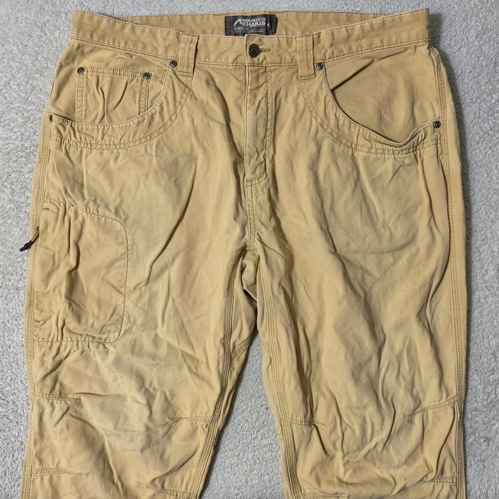 Mountain Khakis Camber Original Pant Mens 38/30 Tan Stretch Classic Fit
